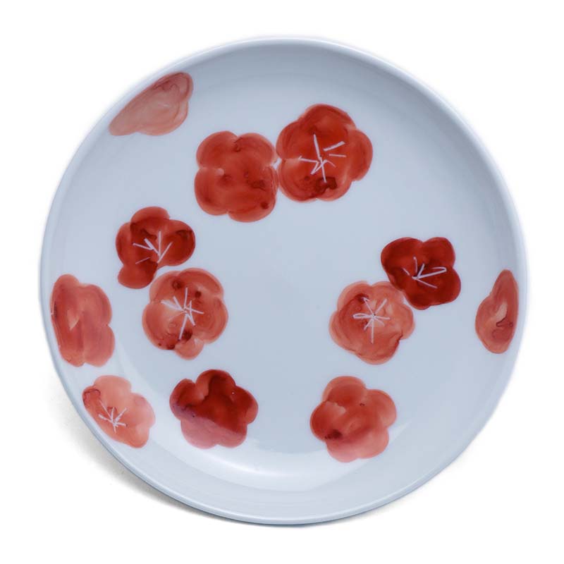 楽天市場】九谷焼：赤絵梅文皿・5寸・須田菁華《小皿・16.2cm》 : 和