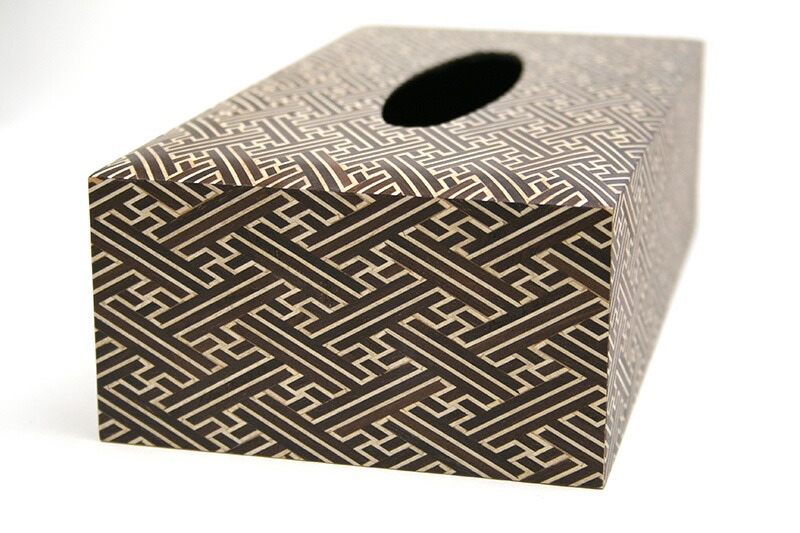 楽天市場】箱根寄木細工 ティッシュボックス 紗綾型 : 箱根寄木細工