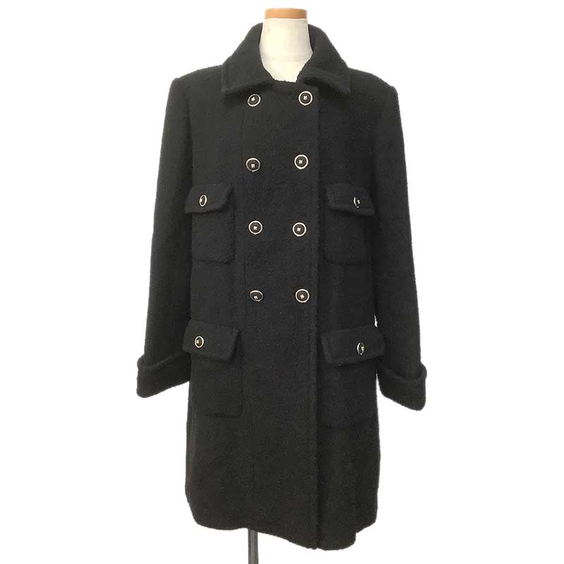 楽天市場】CHANEL シャネル コート ウール カシミヤ ブラック #40