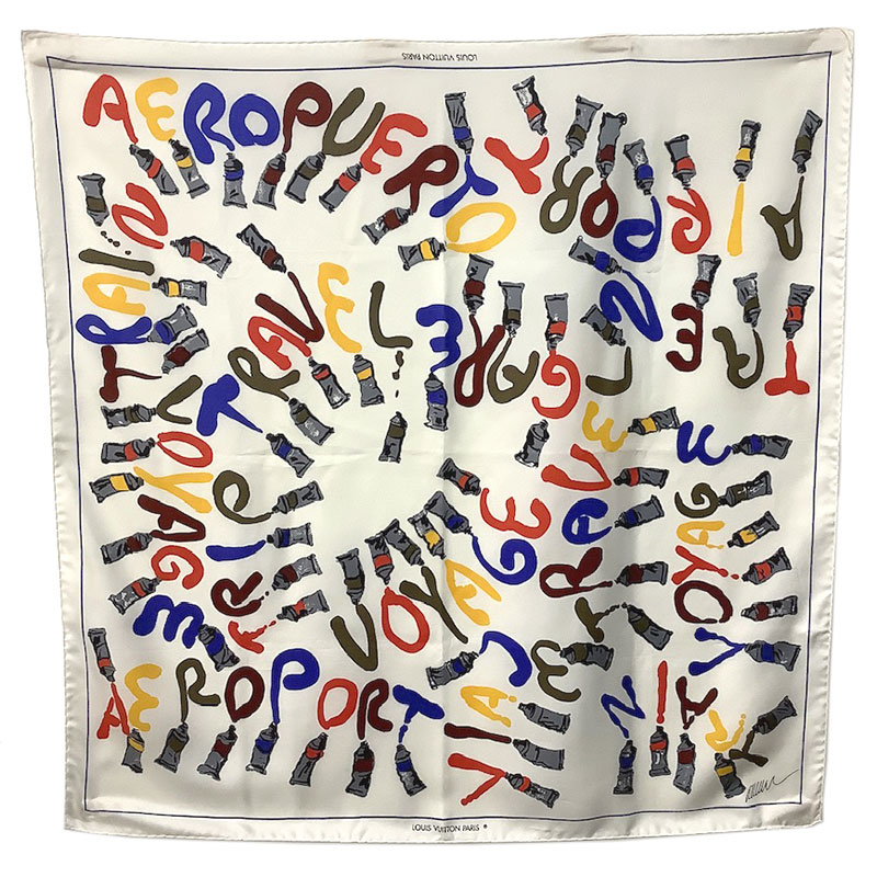 楽天市場】LOUIS VUITTON ルイ・ヴィトン スカーフ シルク ホワイト