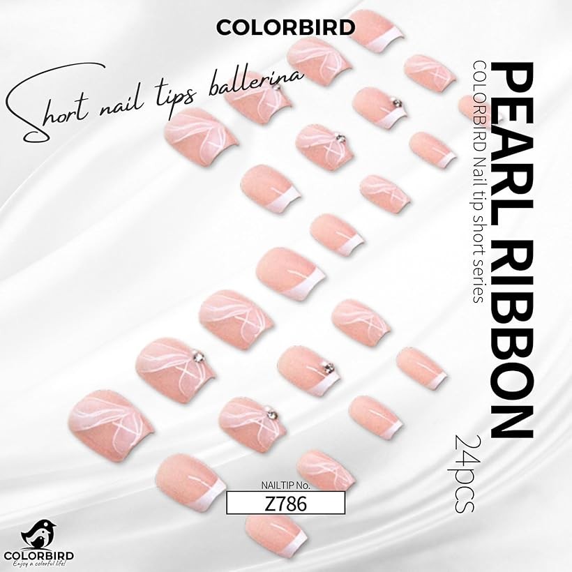 楽天市場】ネイルチップ ショート 24枚 付け爪 短め 可愛い バレリーナ
