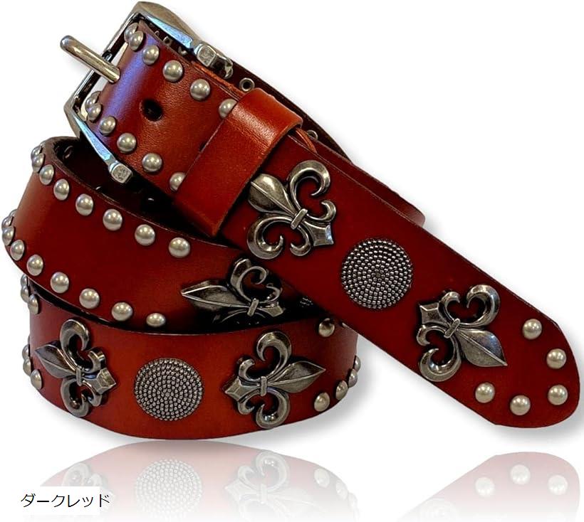 楽天市場】ラクエスト メンズ 革 スタッズ ベルト アンティーク