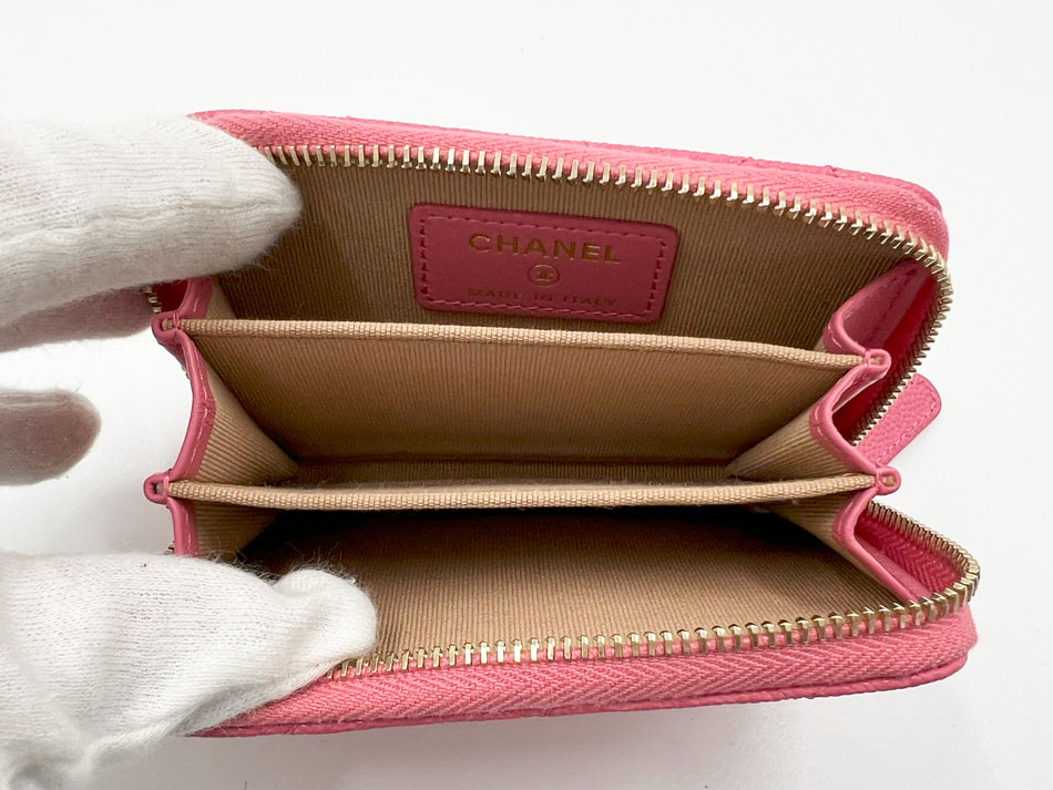 楽天市場】CHANEL シャネル グレインドカーフスキン ジップ コイン