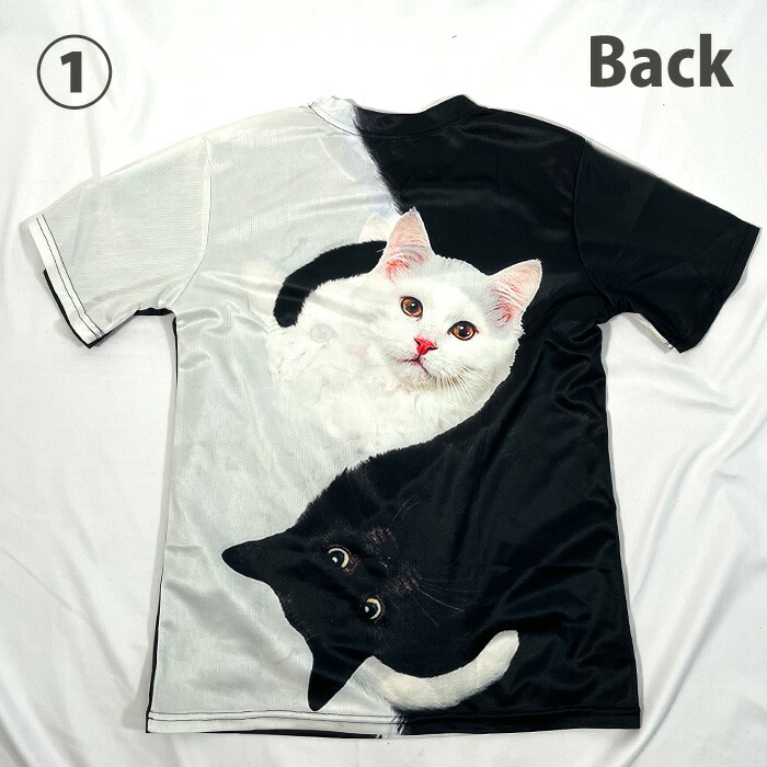 楽天市場】キャット 猫 プリント Tシャツ 半袖 吸汗速乾 おもしろ ユニ