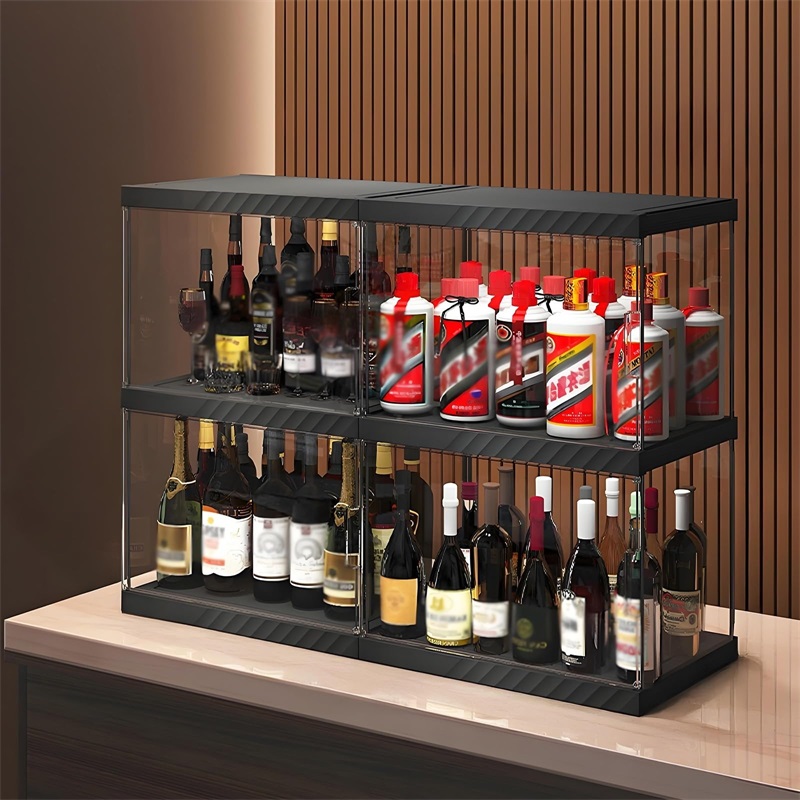 楽天市場】ウイスキー 棚 酒棚 ディスプレイ ウイスキー 収納 4面透明