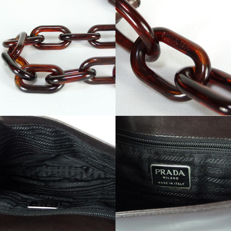 楽天市場】プラダ PRADA チェーン ショルダーバッグ B6623 ダーク