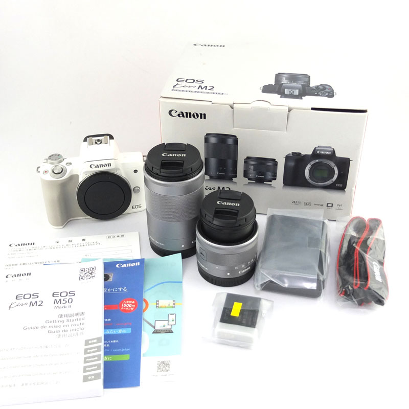 楽天市場】キャノン Canon EOS Kiss M2 ミラーレス一眼カメラ KISSM2WH