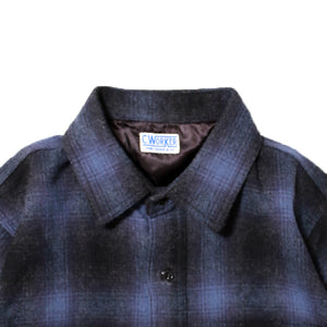 CWORKS Jaime wool shirt - シーワークス ジェイミー オンブレチェック