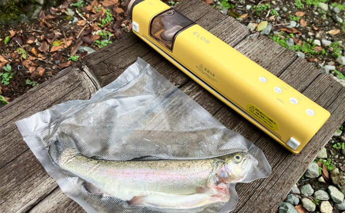 釣ったその場で真空パック！」Suseal Homeを持ち込んでニジマスを