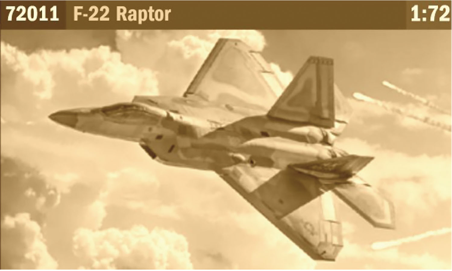 1/72 アメリカ空軍 戦闘機 F-22 ラプター 工具／塗料付き コンプリート