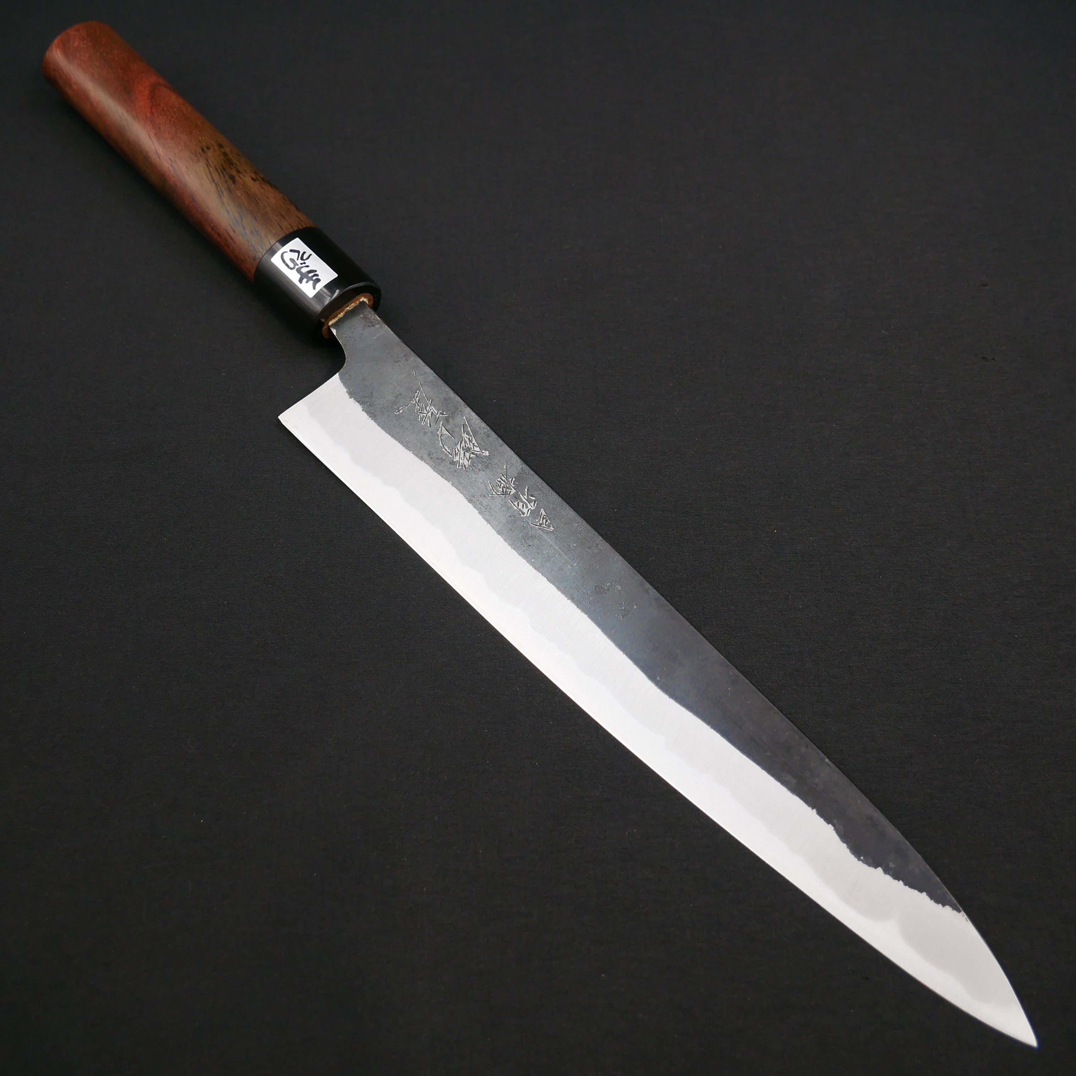 本種子島 青二鋼 黒打 筋引 紫檀柄 – つば屋庖丁店