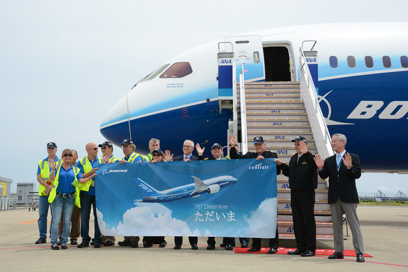 セントレアが終着地となった「ボーイング 787」飛行試験1号機のラスト