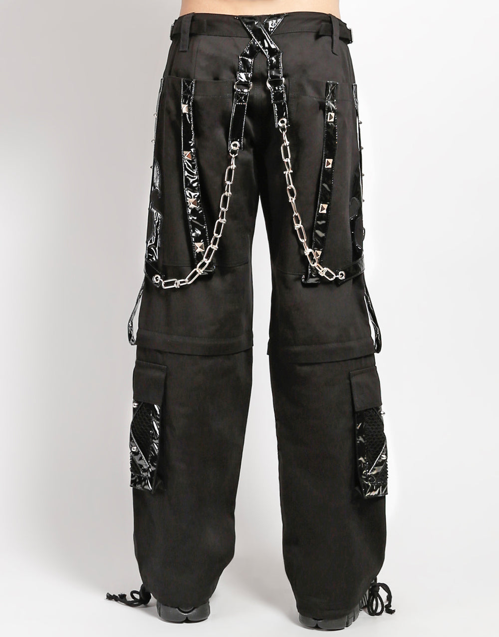 TRIPP NYC - SCARE DARK STREET PANT BLACK PVC SKULL
