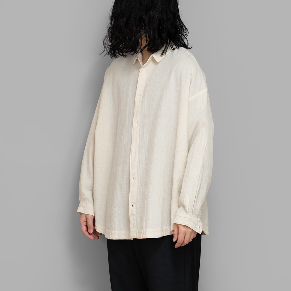 MITTAN / 綿絹楊柳ビッグシャツ (生成) | twelve