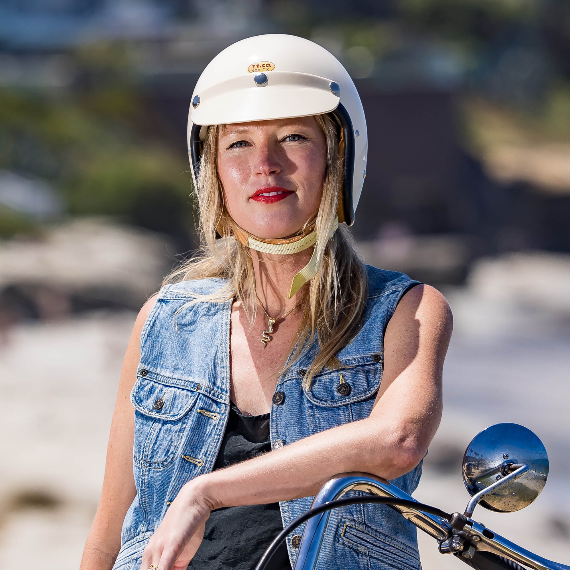 TT&CO. 500-TX FIRST 3/4 OPEN FACE MOTORCYCLE HELMET NOVELTY – TT