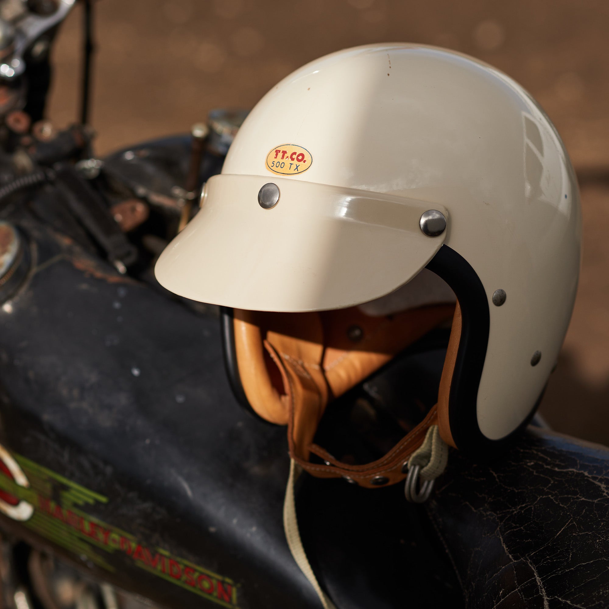 TT&CO. 500-TX FIRST 3/4 OPEN FACE MOTORCYCLE HELMET NOVELTY – TT