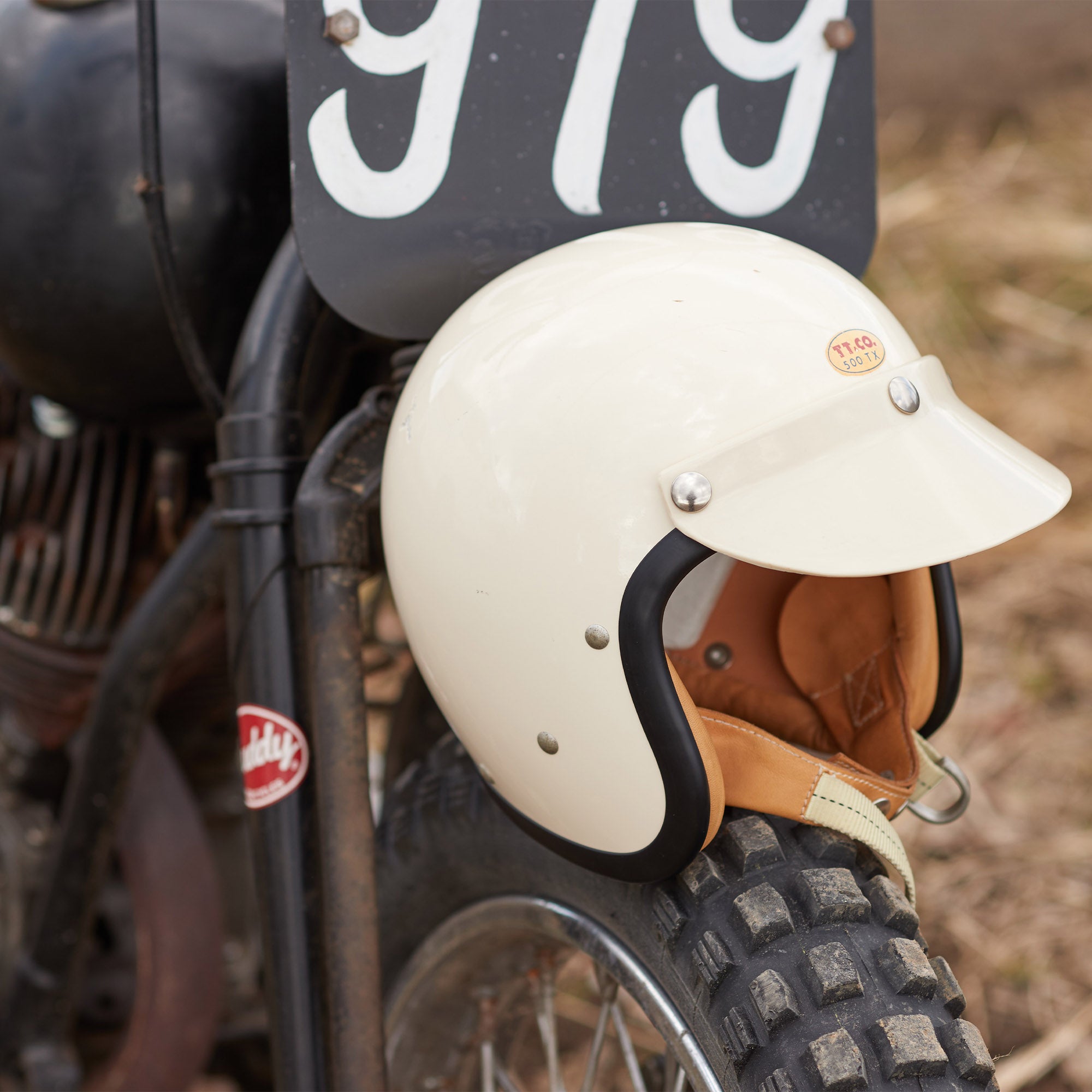 TT&CO. 500-TX FIRST 3/4 OPEN FACE MOTORCYCLE HELMET NOVELTY – TT