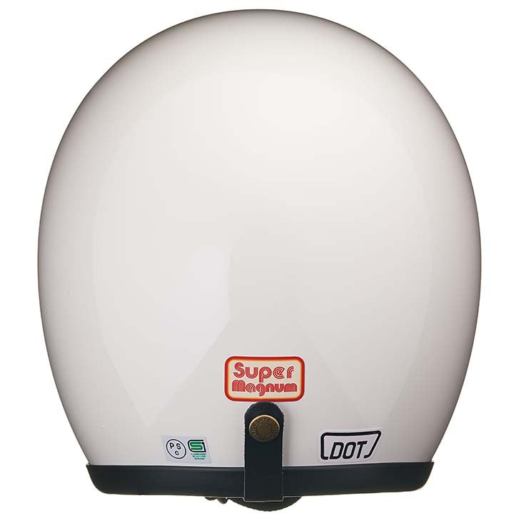 TT&CO. SUPER MAGNUM STANDARD IVORY 3/4 OPEN FACE MOTORCYCLE HELMET