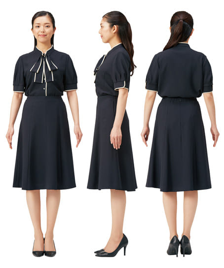 YUKI TORII】全2色・半袖ブラウス（リボン付き・2WAY仕様） YT1723