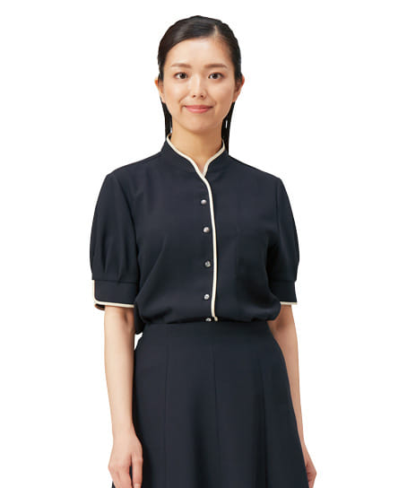 YUKI TORII】全2色・半袖ブラウス（リボン付き・2WAY仕様） YT1723