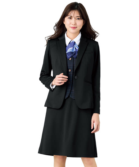 全2色】ニットテーラードジャケット（抗菌防臭加工） FJ15742 | 事務服