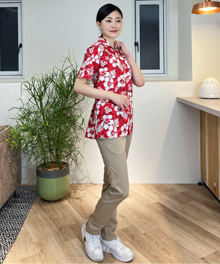 全4色】アロハシャツ（ハイビスカス柄） AZ-56102 | 飲食店制服