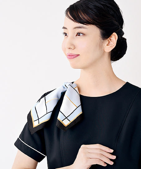 全1色】スカーフ（ピン付き・幾何学模様） E-3159-6 | エステ・サロン