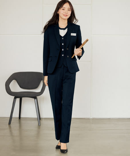 全2色】美形ジャケット（美ストレッチシリーズ・クールストライプ