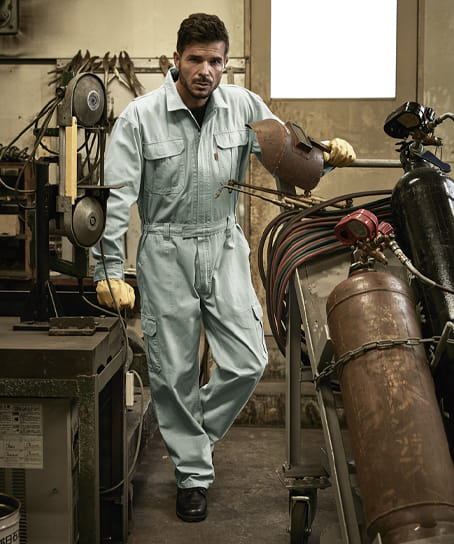 全8色】カバーオール（綿100％・ワンウォッシュ加工・S～6Lサイズ