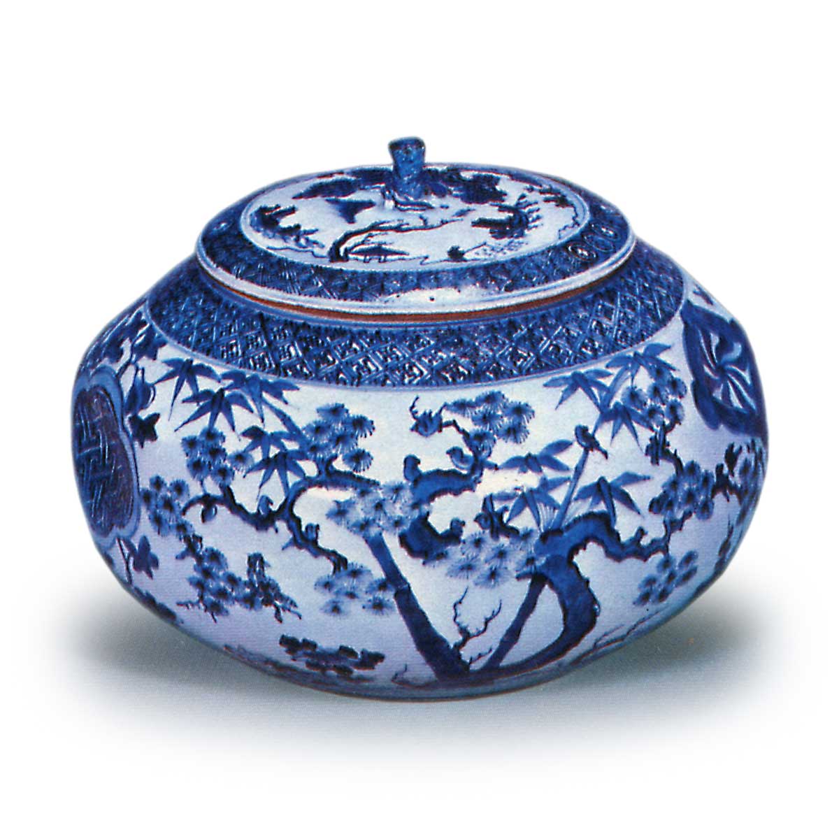 祥瑞蜜柑松竹梅文水指 しょんずいみかんしょうちくばいもんみずさし