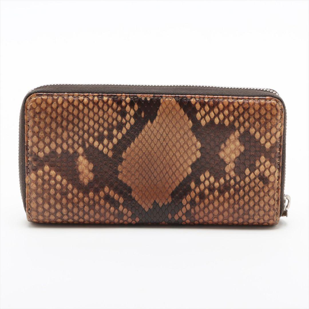 パイソン 長財布【GUCCI】ラウンドファスナー グッチ 本革 男女兼用 ヘビ皮