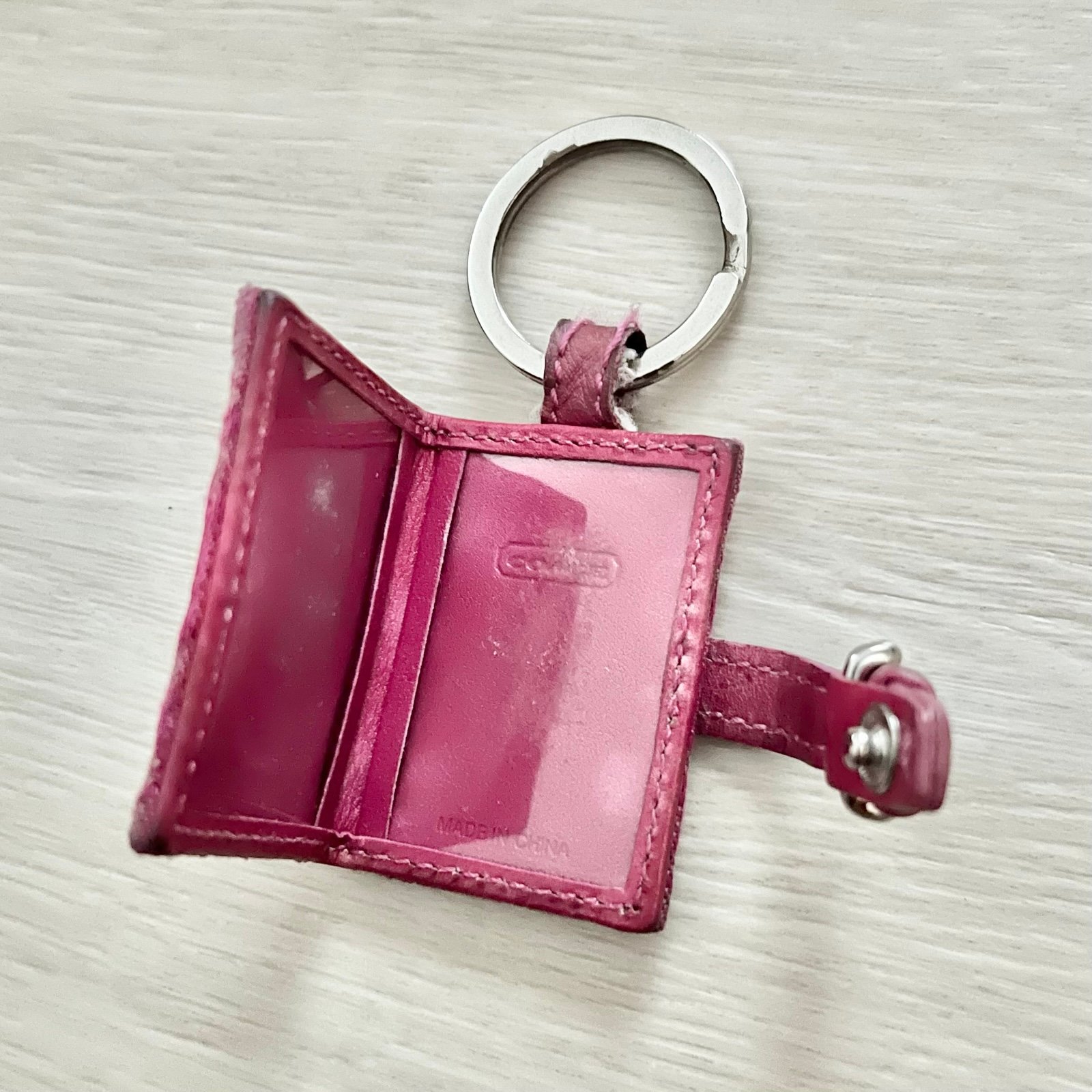 Vintage Coach Picture Frame Keychain Pink | Mercari