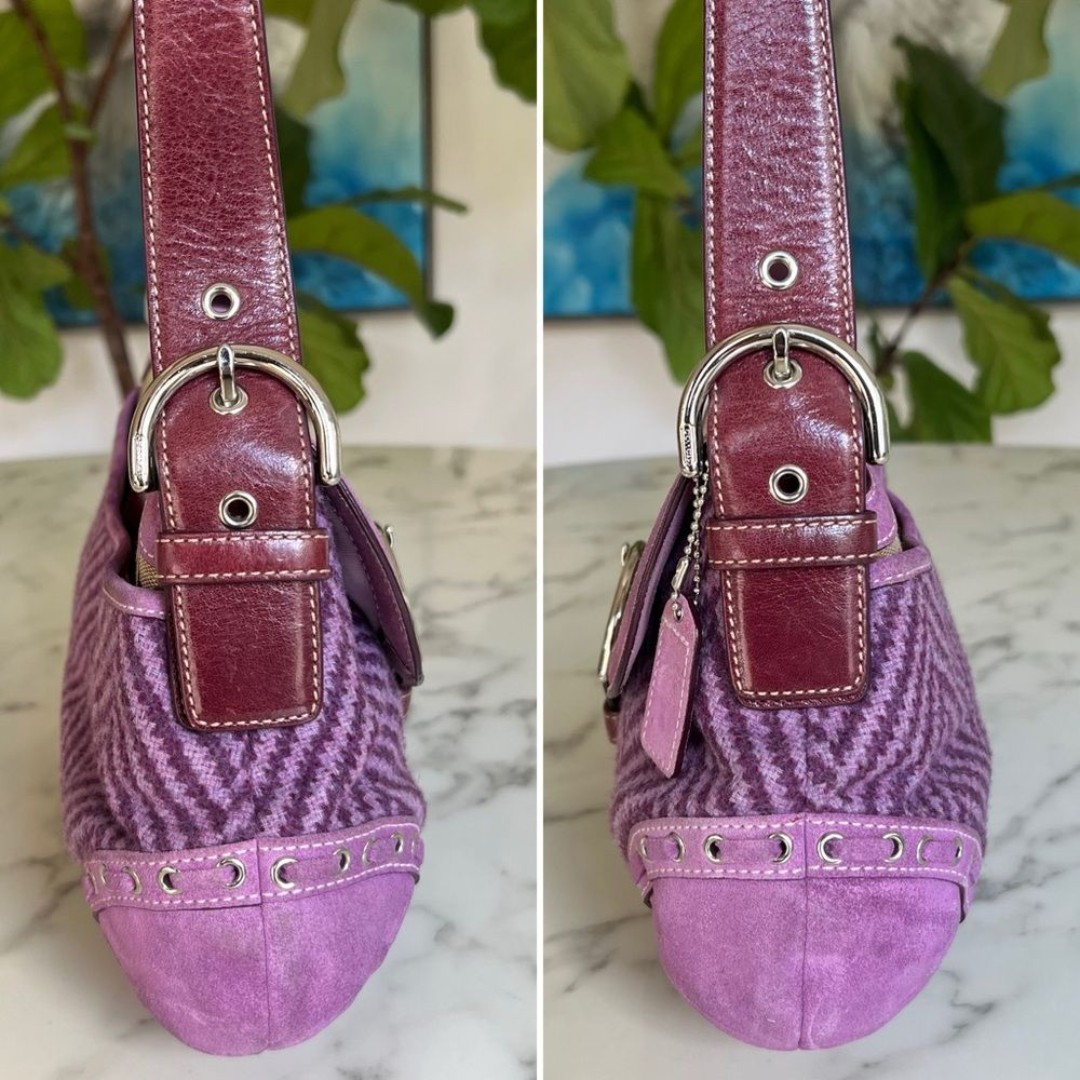 COACH Vintage Y2K Soho Wool Tweed Suede | Mercari