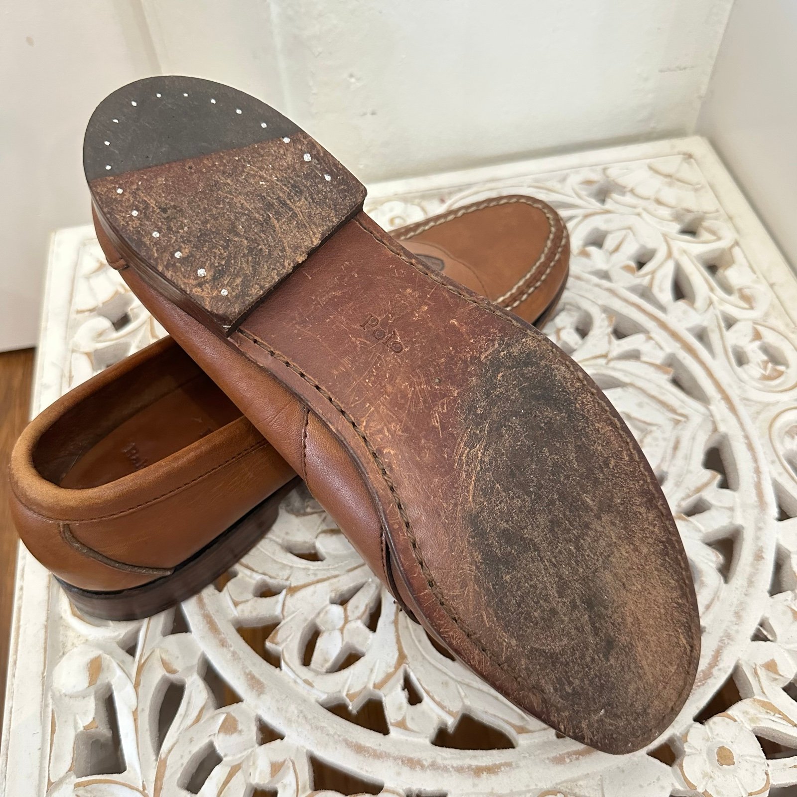 Polo Ralph Lauren leather crest embossed | Mercari