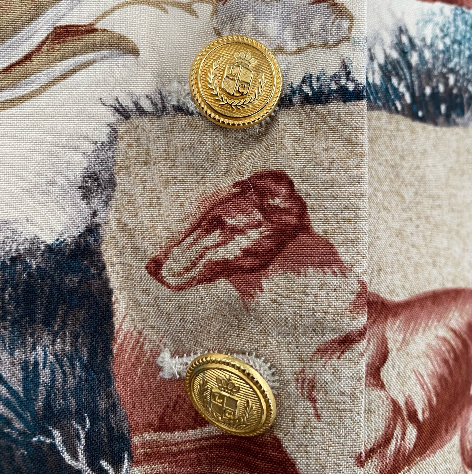 Vintage 90's Liz Claiborne Silk Dog Birds | Mercari