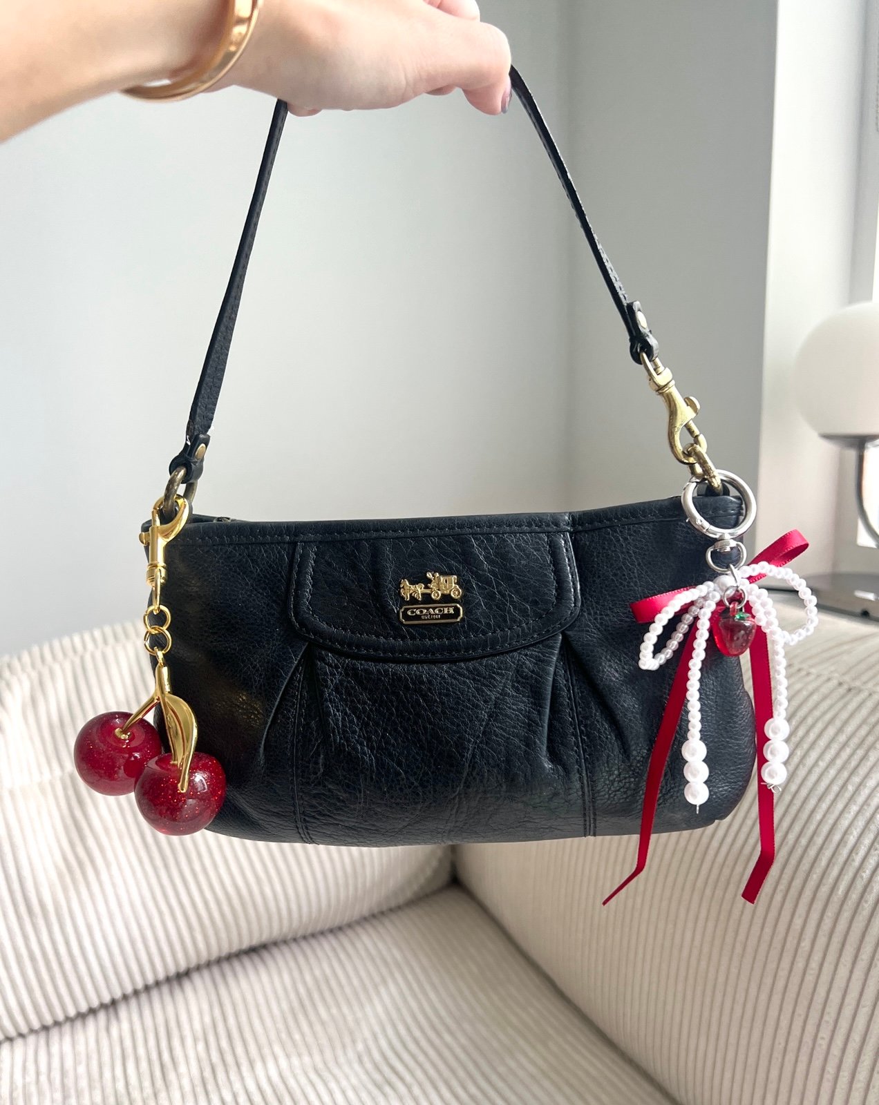 Y2K vintage coach black leather Madison mini | Mercari