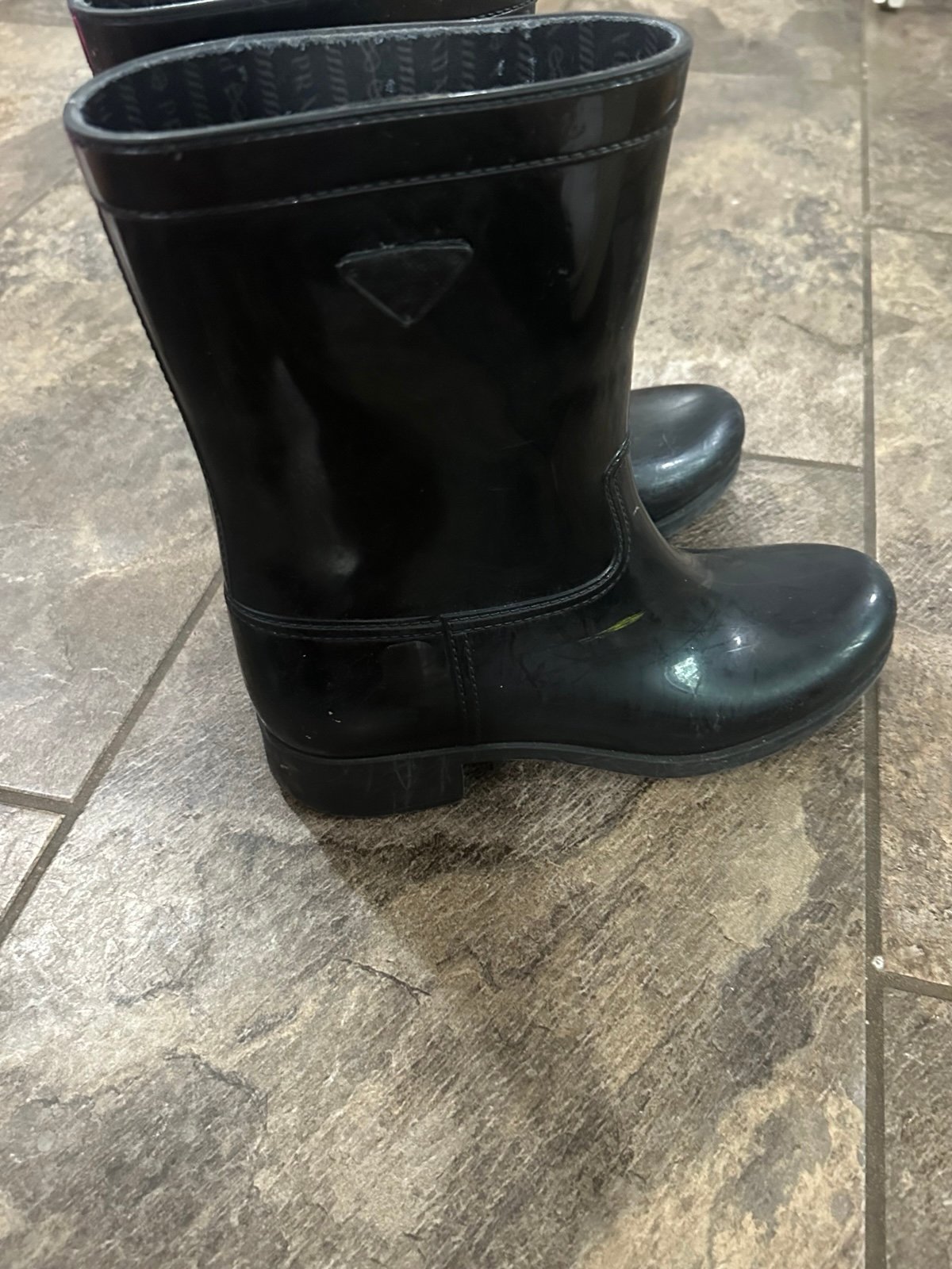 Prada Women's Black Rain Boots size 41 | Mercari