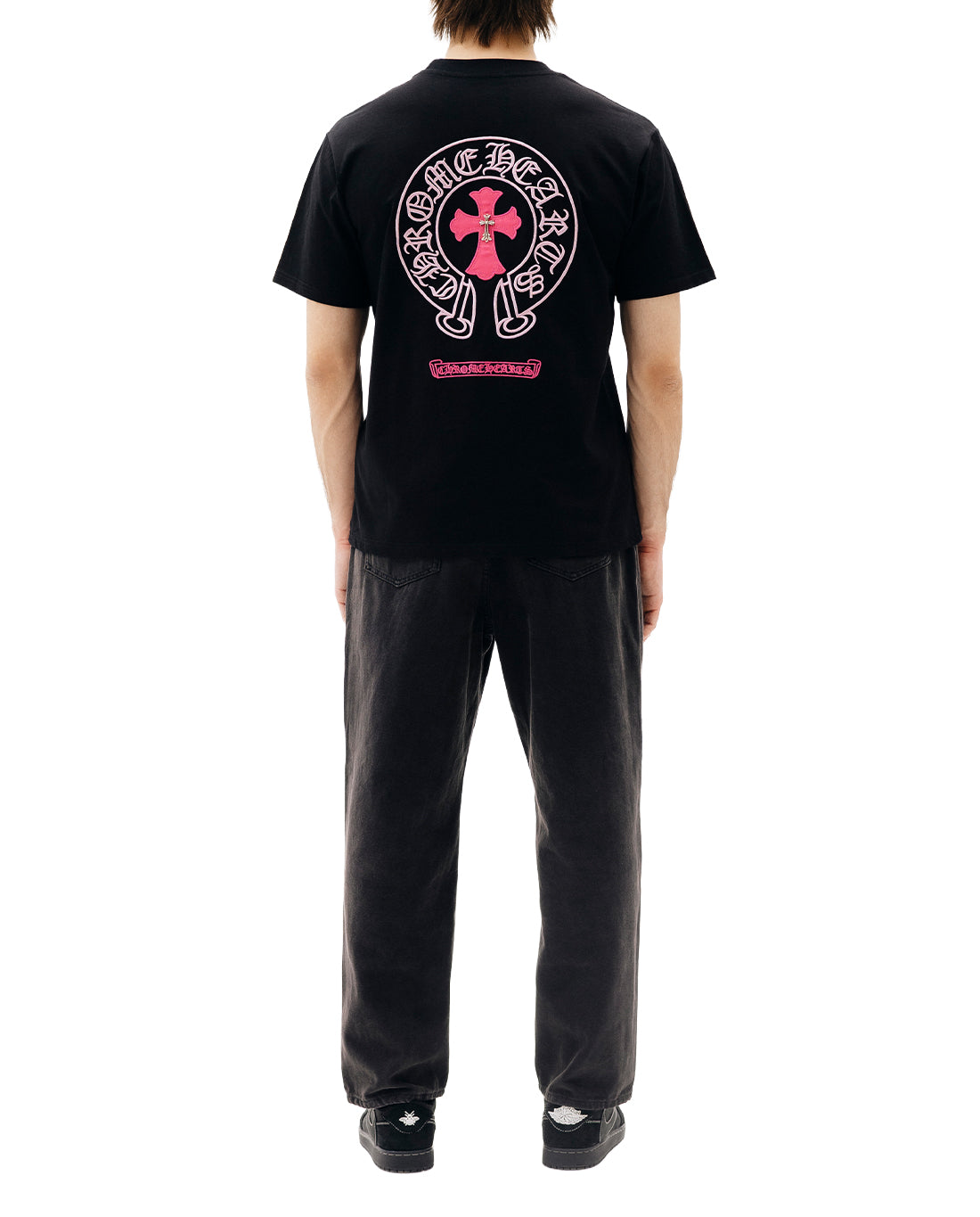 Футболка Chrome Hearts T-Shirt Black With Pink Logo CH109-BK - UNIFORM