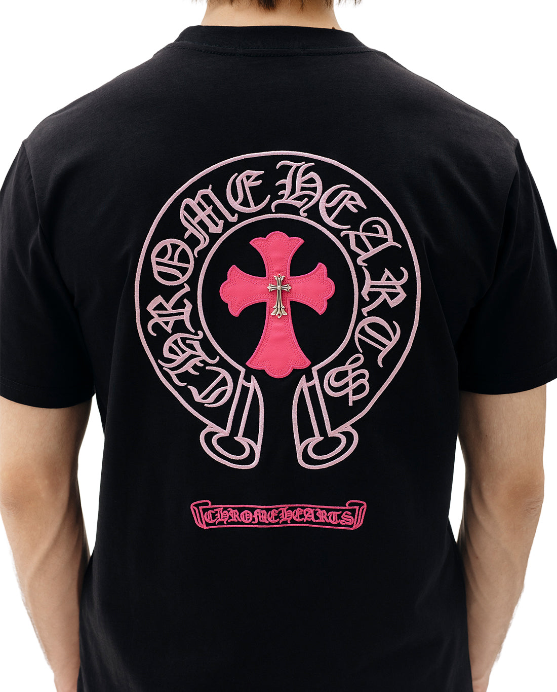 Футболка Chrome Hearts T-Shirt Black With Pink Logo CH109-BK - UNIFORM