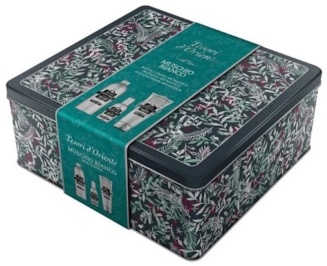 Tesori d`Oriente Metal Box, White Musk - Набор (edp/100ml + sh/cr