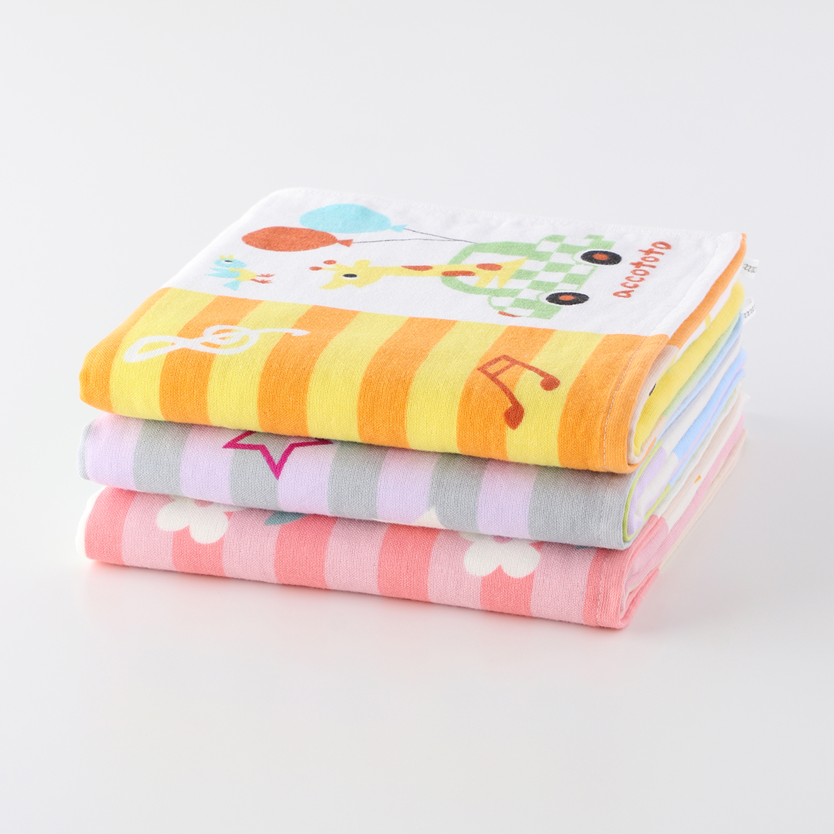 のりものパッチワーク スモールバスタオル（9130B231）-アッコトト