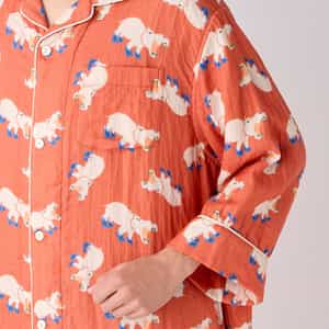 再値下げ】マシュマロガーゼアニマルプリントスリーパー（RZZ23185