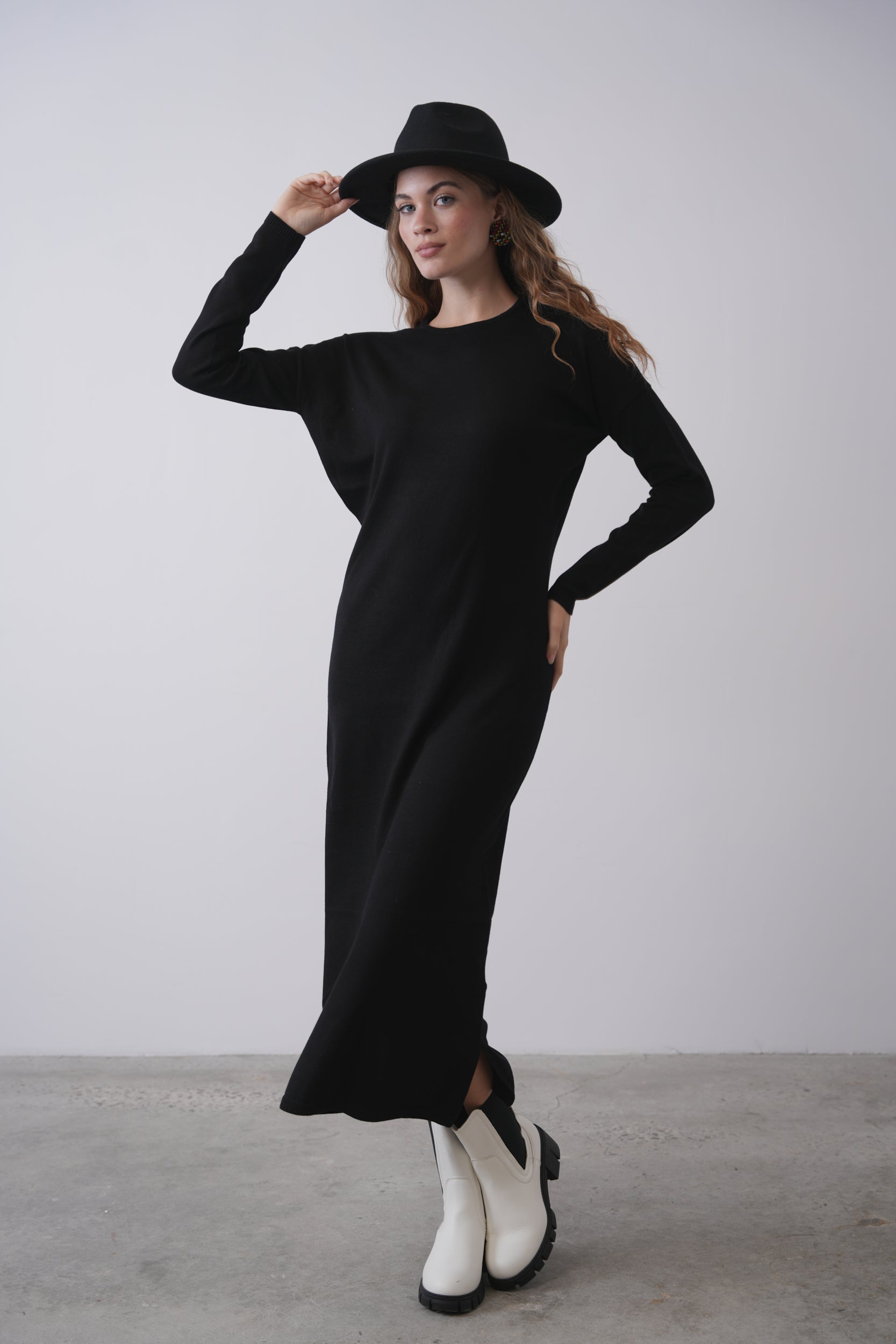 Dolman Sleeve Soft Knit Dress – udelny.com