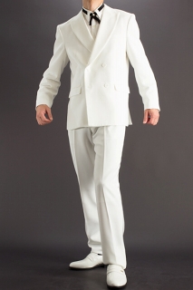 白いスーツ・2つ掛けダブルスーツ ホワイト【通販、販売、メンズ