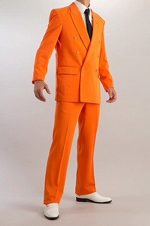 橙色のスーツ・カラースーツ ダブル オレンジ｜日本製・試着可能な販売