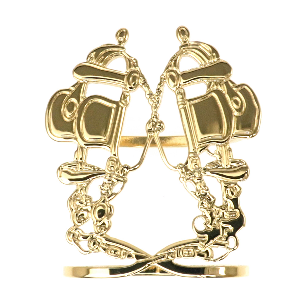 名東】【HERMES】エルメス スカーフリング 70 ブリッド ドゥ ガラ