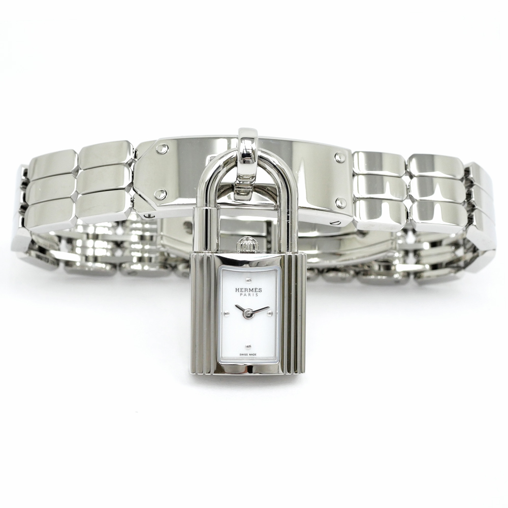 名東】【HERMES】エルメス ケリーウォッチ ホワイト文字盤 白 KE4.110