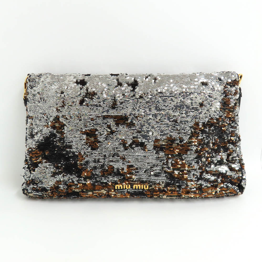 名古屋】【MIUMIU】ミュウミュウ スパンコール クラッチバッグ