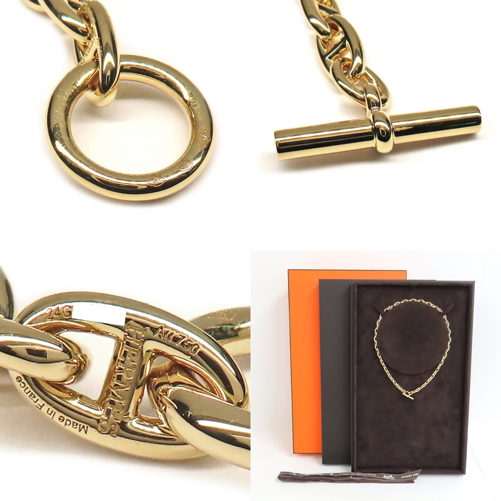 名古屋】【HERMES】エルメス ネックレス シェーヌダンクルTPM 62コマ