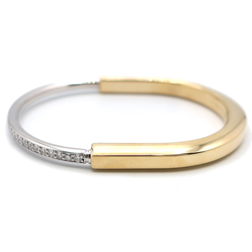 天白】【TIFFANY】ティファニー ロック ブレスレット バングル ラージ